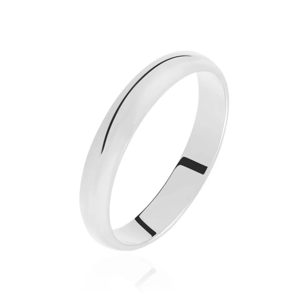 Alliance Aphroditia Demi Jonc Bombe Platine Blanc