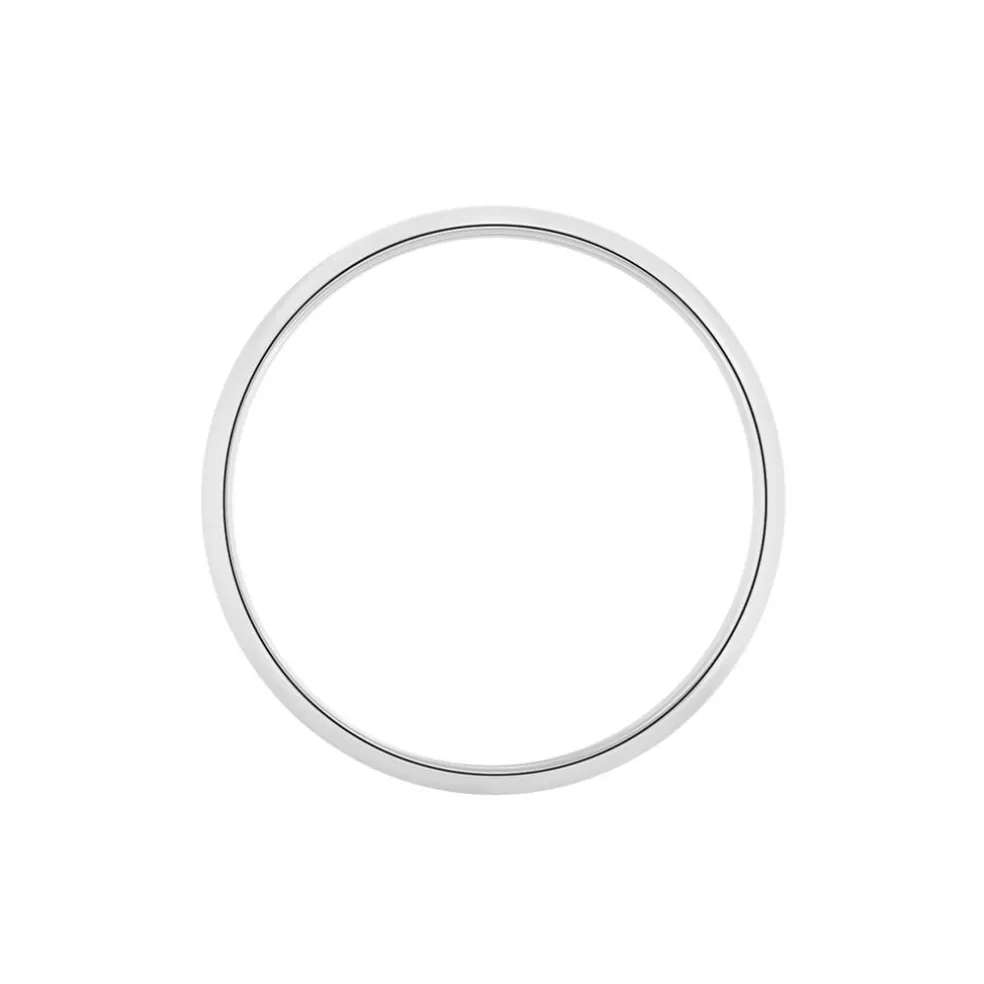 Alliance Aphroditia Demi Jonc Bombe Platine Blanc