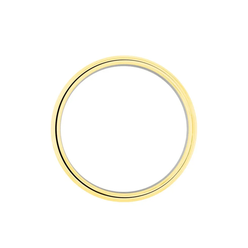 Alliance Carme Ruban Plat Or Blanc