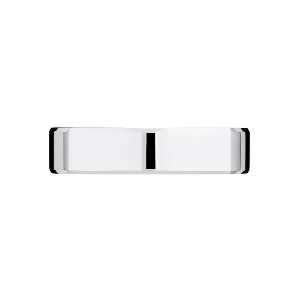 Alliance Carree Polie Or Blanc