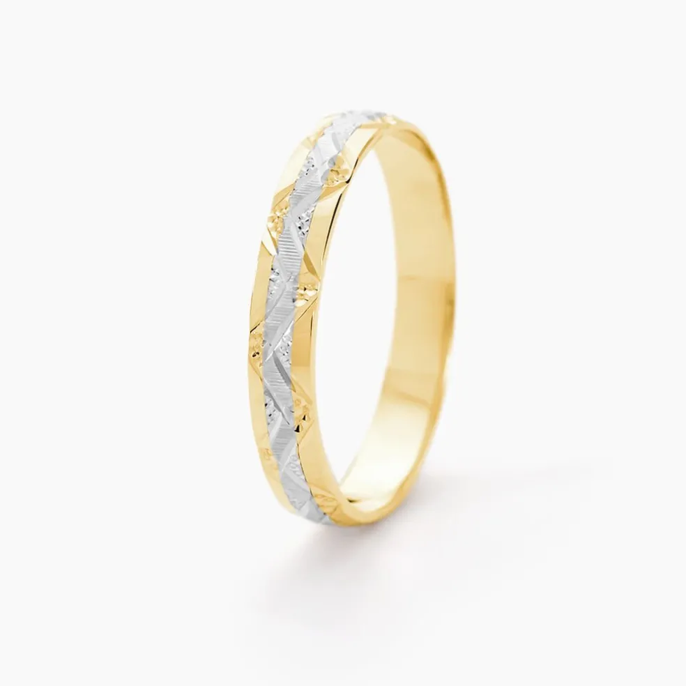 Alliance Clotilde Demi Jonc Classique Or Bicolore