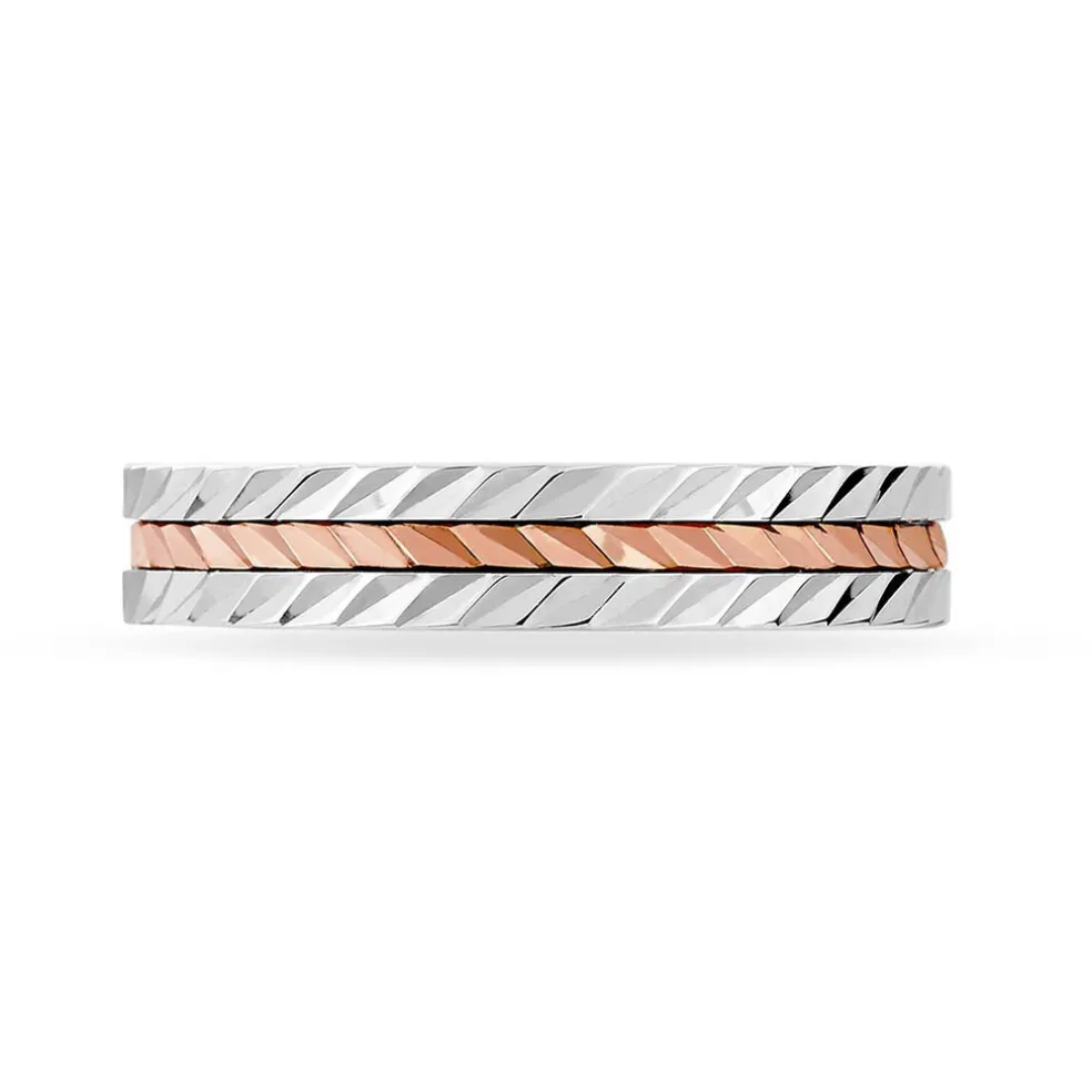 Alliance Diane Ruban Plat Or Bicolore