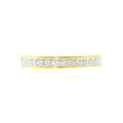 Alliance Grain De Folie Diamantee Ruban Plat Or Bicolore