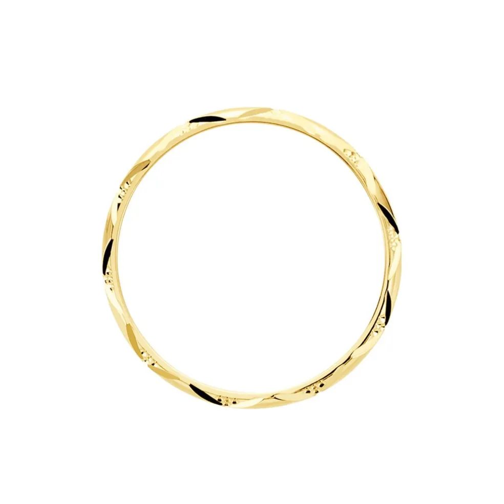 Alliance Harmonie Demi Jonc Classique Or Jaune