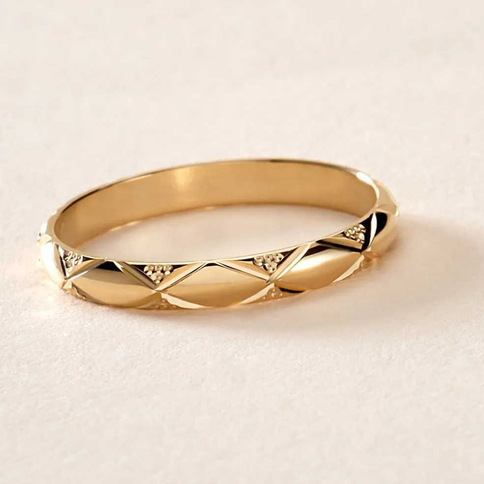 Alliance Harmonie Demi Jonc Classique Or Jaune