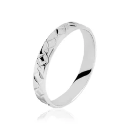 Alliance Herveva Ruban Plat Or Blanc