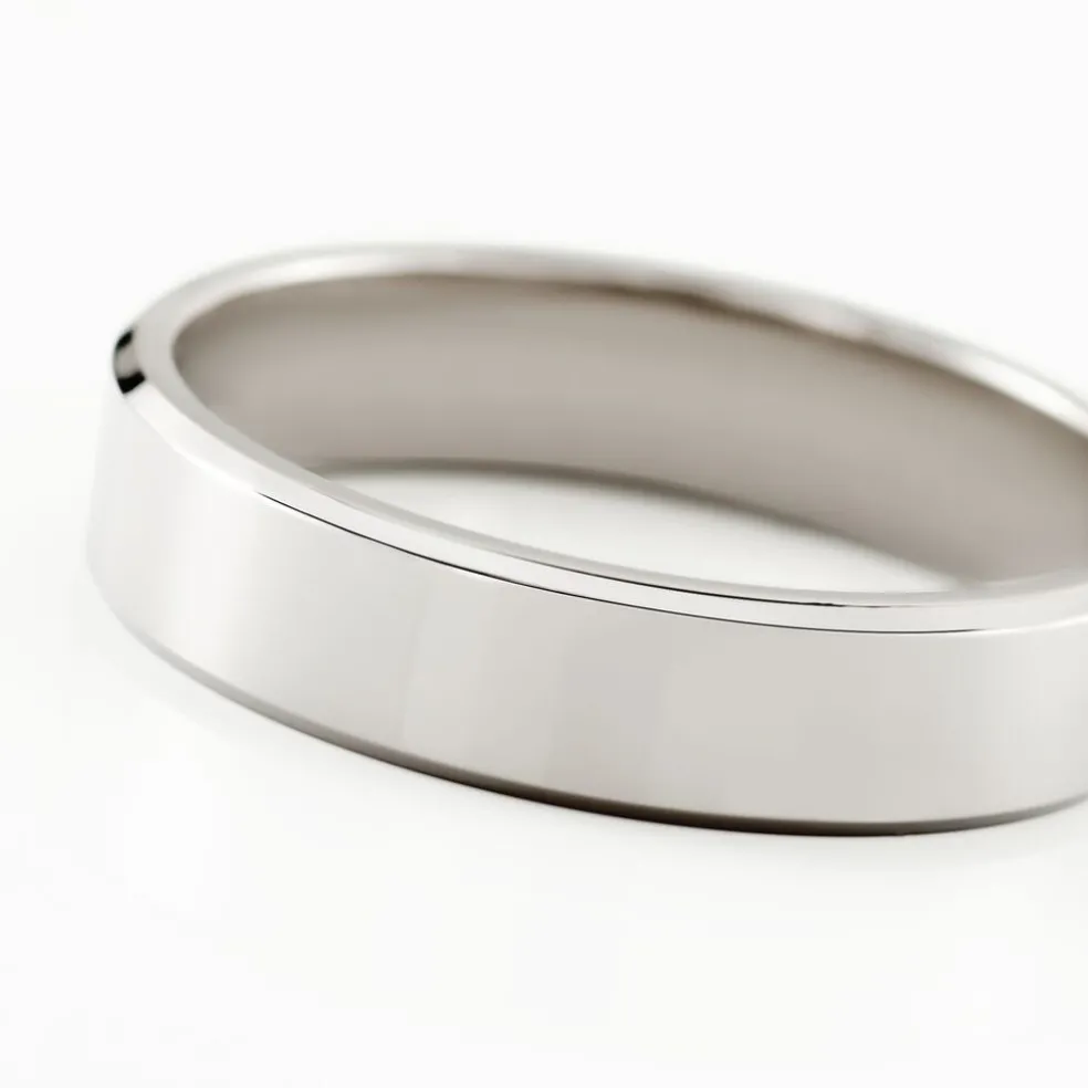 Alliance Hild Ruban Biseaute Palladium Blanc