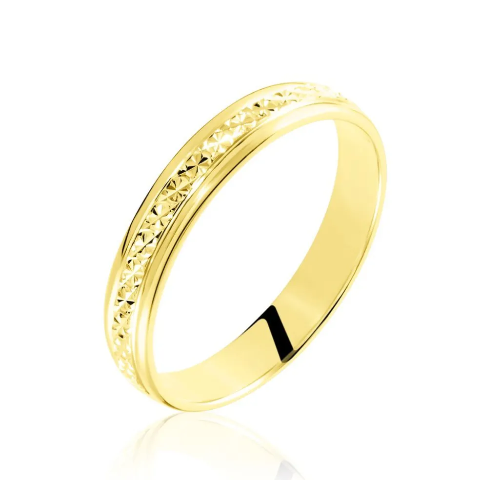 Alliance Laura Ruban Plat Or Jaune