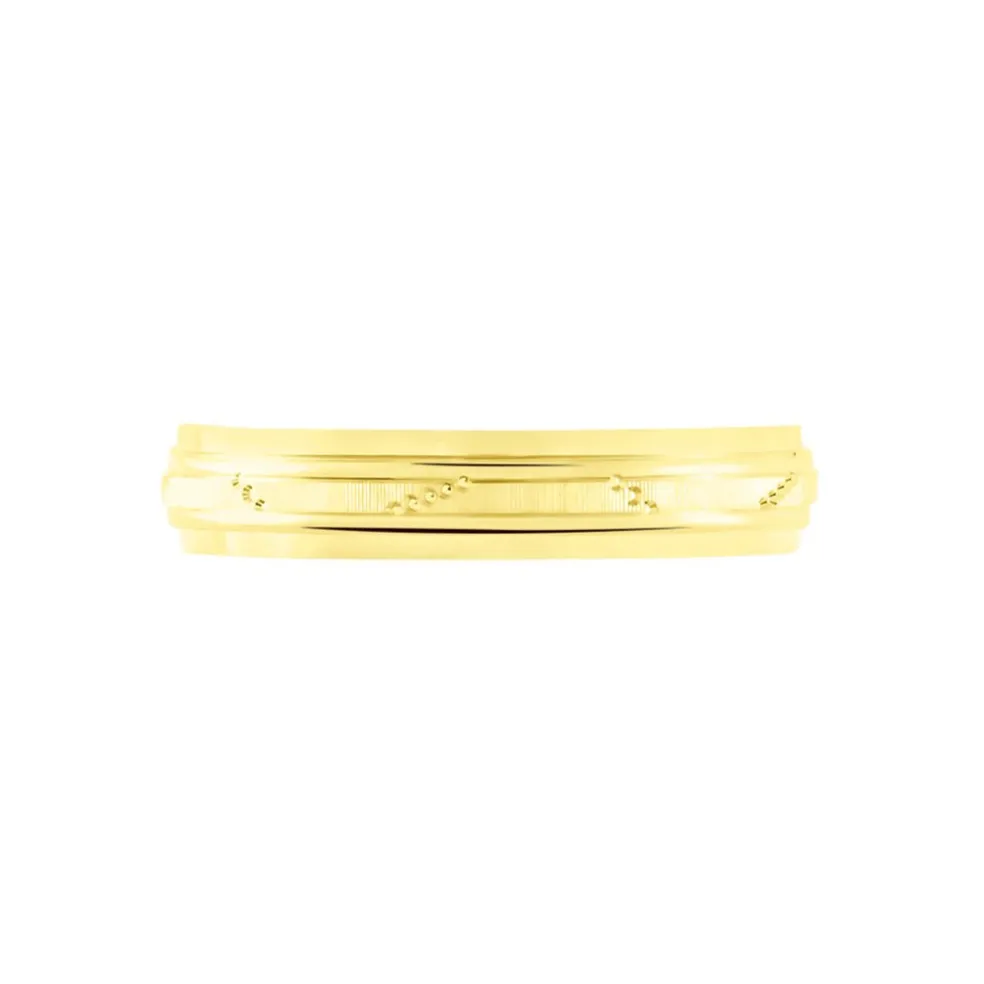 Alliance Laurette Ruban Plat Or Jaune