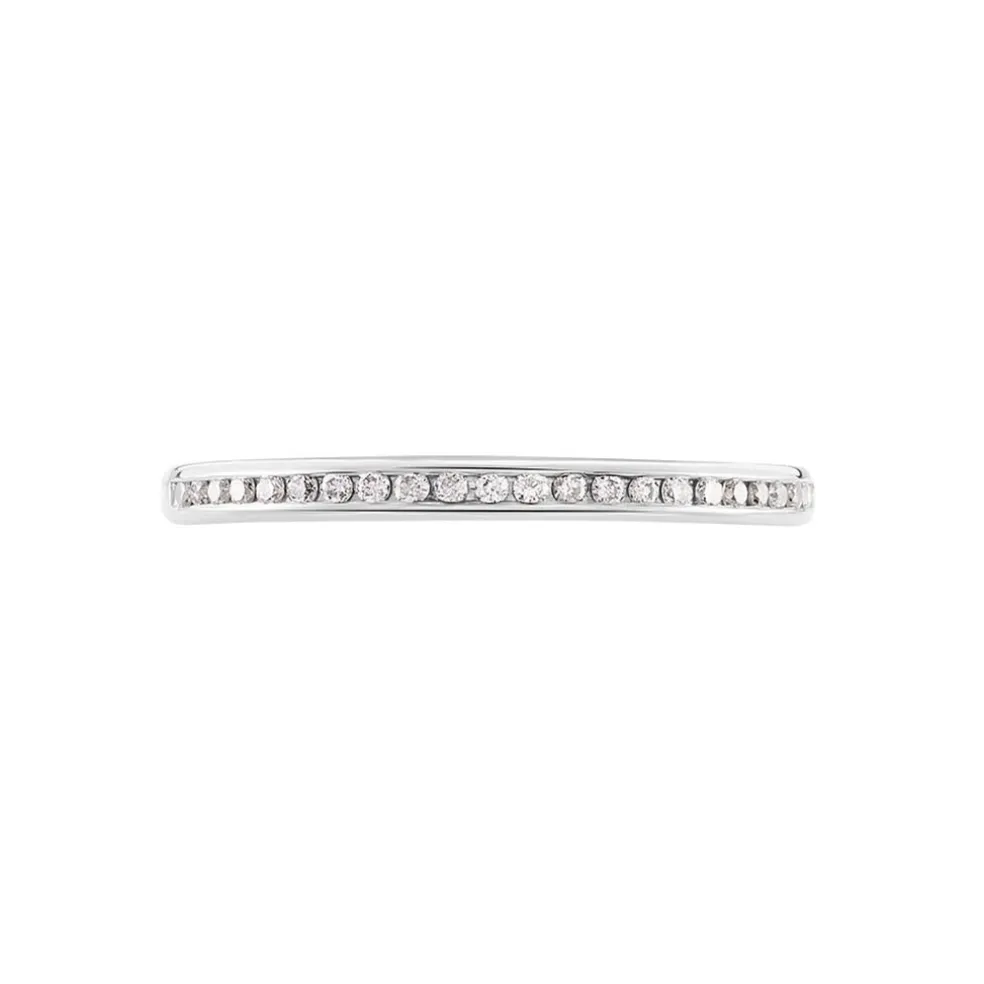 Alliance Laurie Demi-tour Or Blanc Diamant