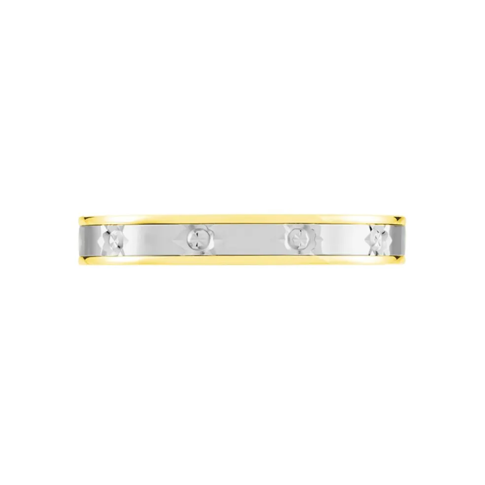 Alliance Madin Ruban Plat Or Bicolore