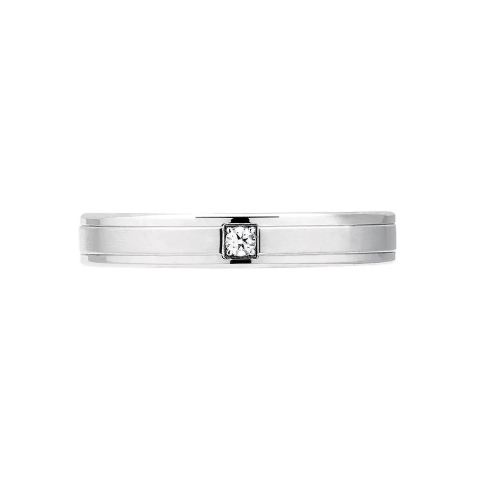 Alliance Mae Or Blanc Diamant
