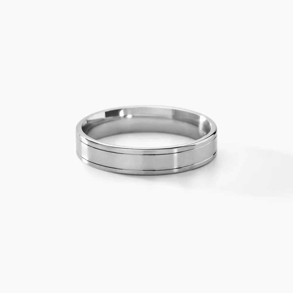 Alliance Mae-lou Ruban Plat Argent Blanc