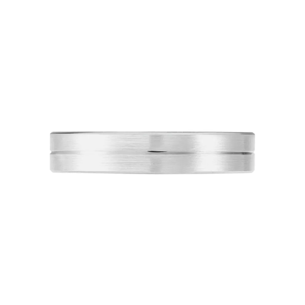 Alliance Marie-eva Ruban Plat Or Blanc
