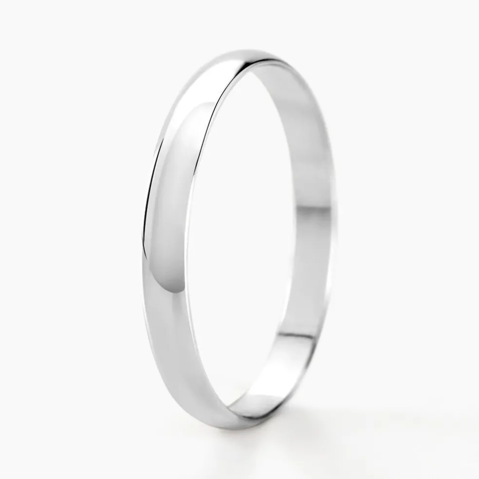 Alliance Meredithe Demi Jonc Classique Or Blanc