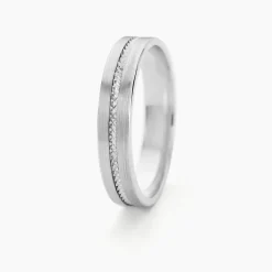 Alliance Nelcie Ruban Plat Argent Blanc
