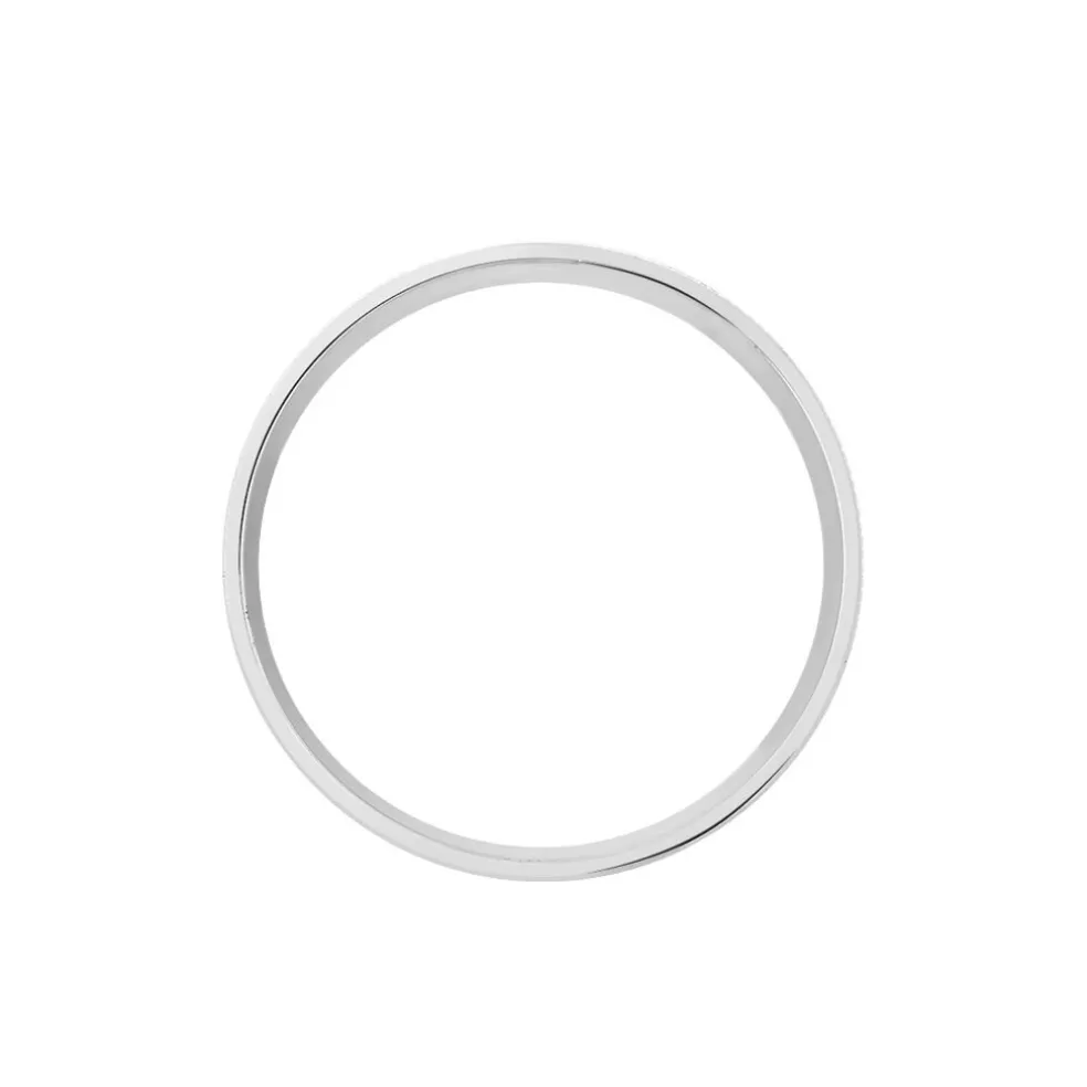 Alliance Nymphea Ruban Plat Argent Blanc