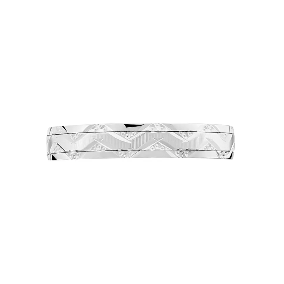 Alliance Phibie Ruban Plat Argent Blanc