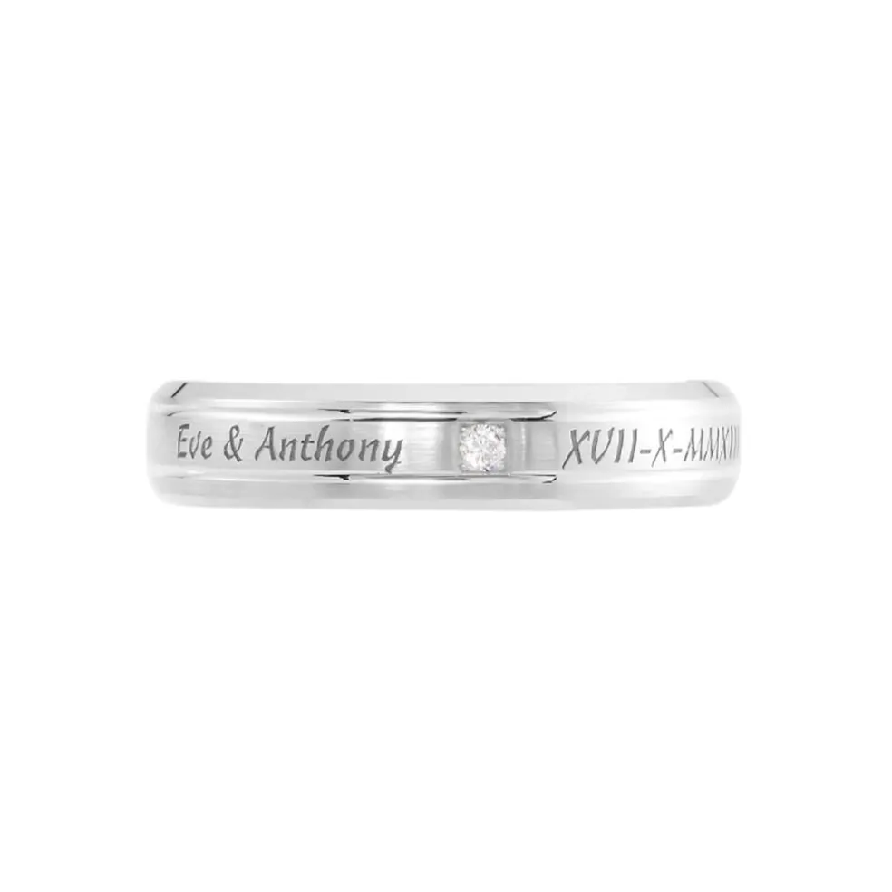 Alliance Romaine Or Blanc Diamant