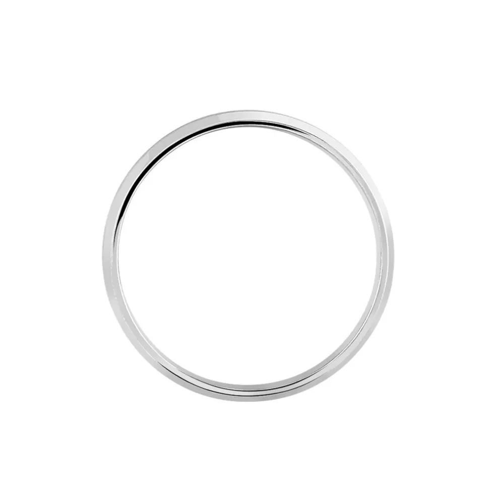 Alliance Ruban Mat Et Billant Biseautee Palladium Blanc