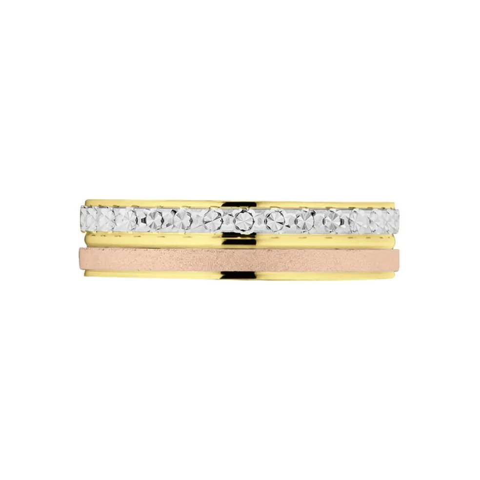 Alliance Triade Ruban Plat Or Tricolore