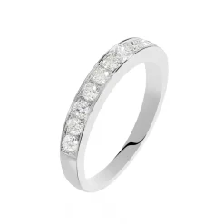 Alliance Valentine Or Blanc Diamant Synthetique