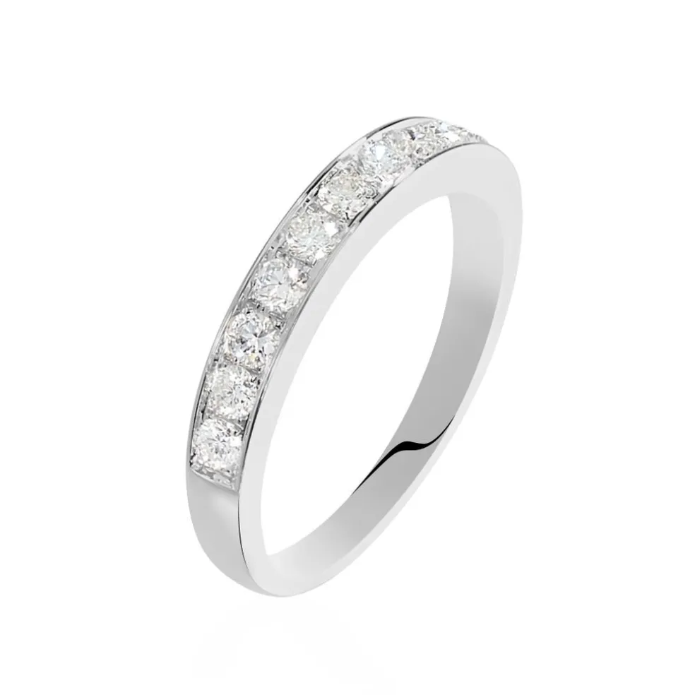 Alliance Valentine Or Blanc Diamant Synthetique