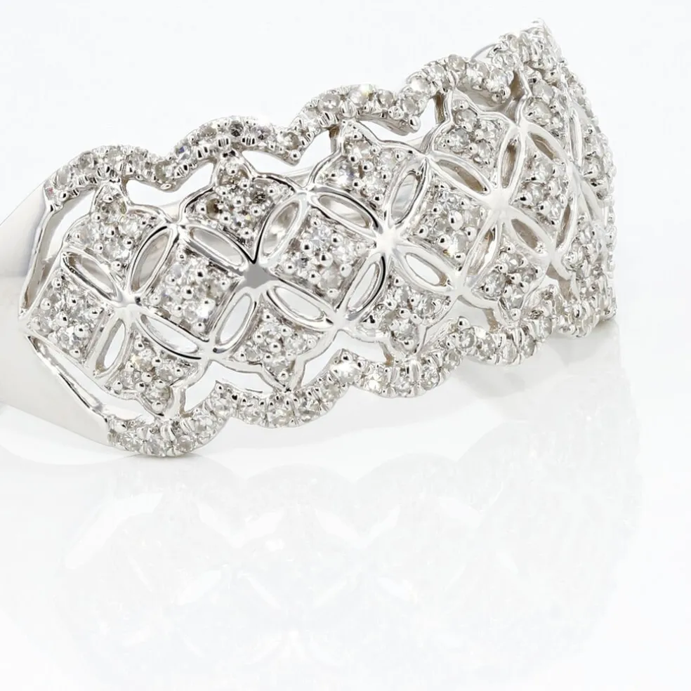 Bague Abbas Or Blanc Diamant
