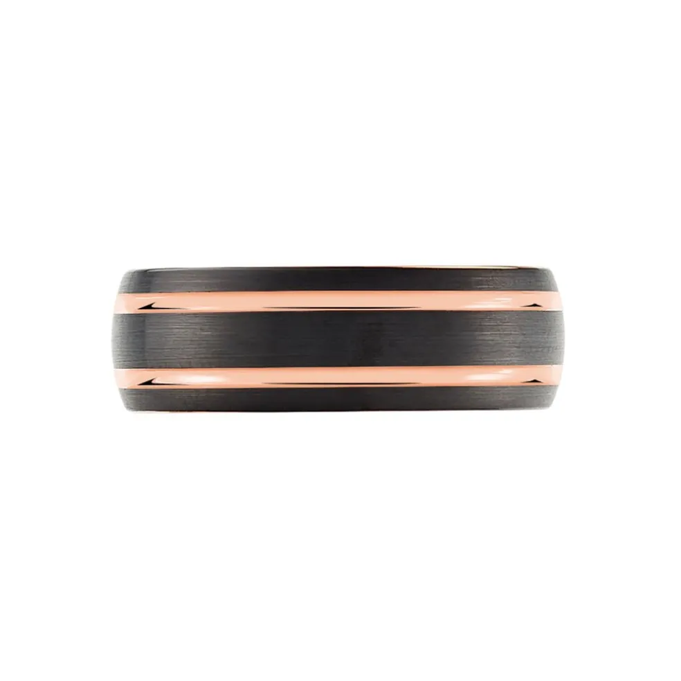 Bague Acier Rose