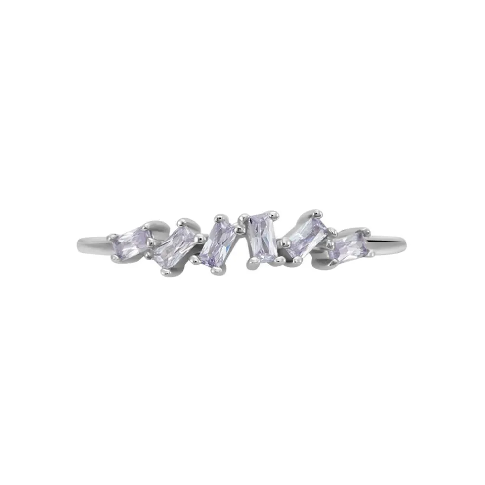 Bague Adonia Argent Blanc Oxyde De Zirconium Bleu