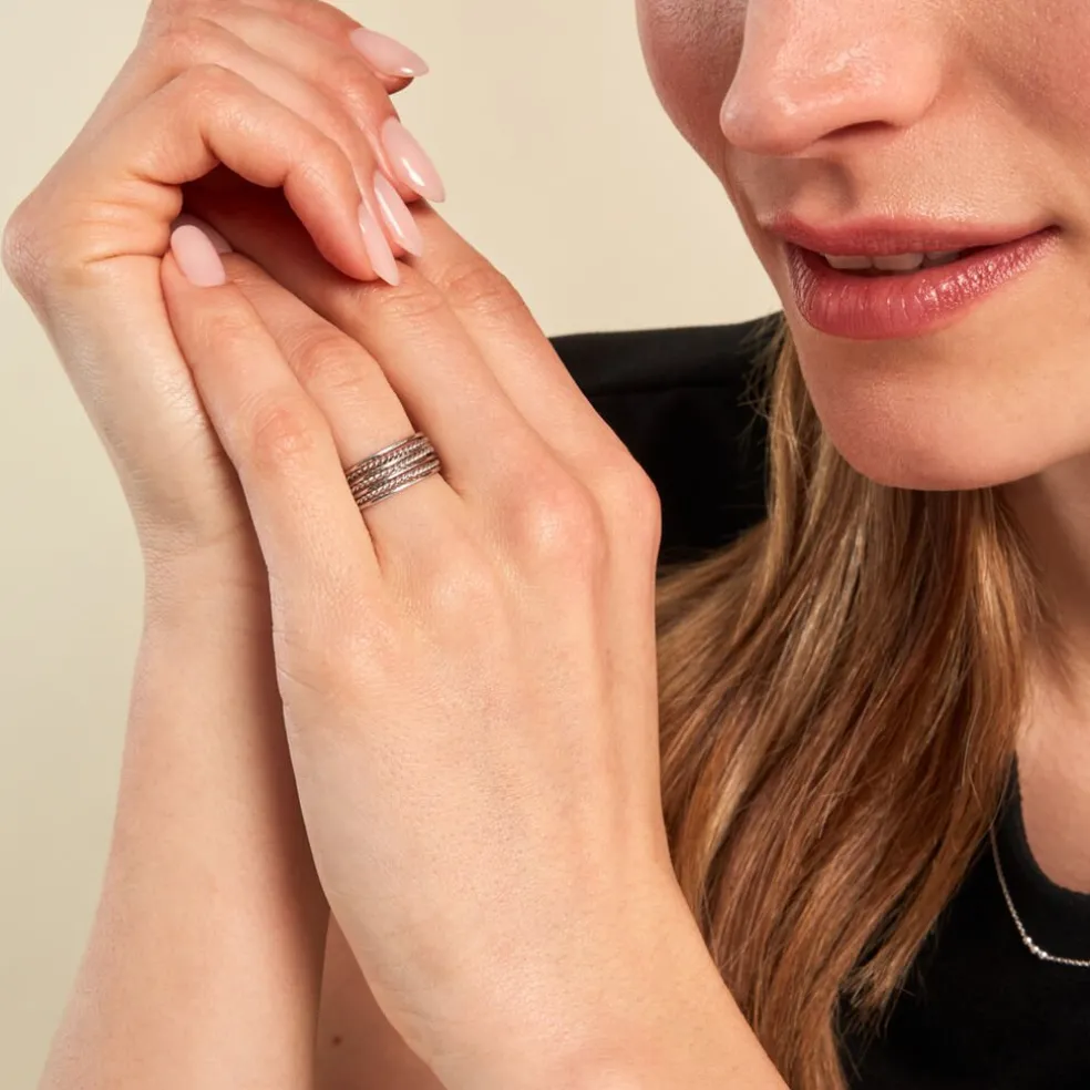 Bague Afiwa Argent Blanc