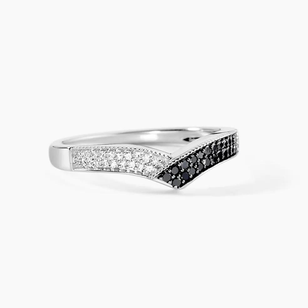 Bague Aile De Mouette Or Blanc Diamant