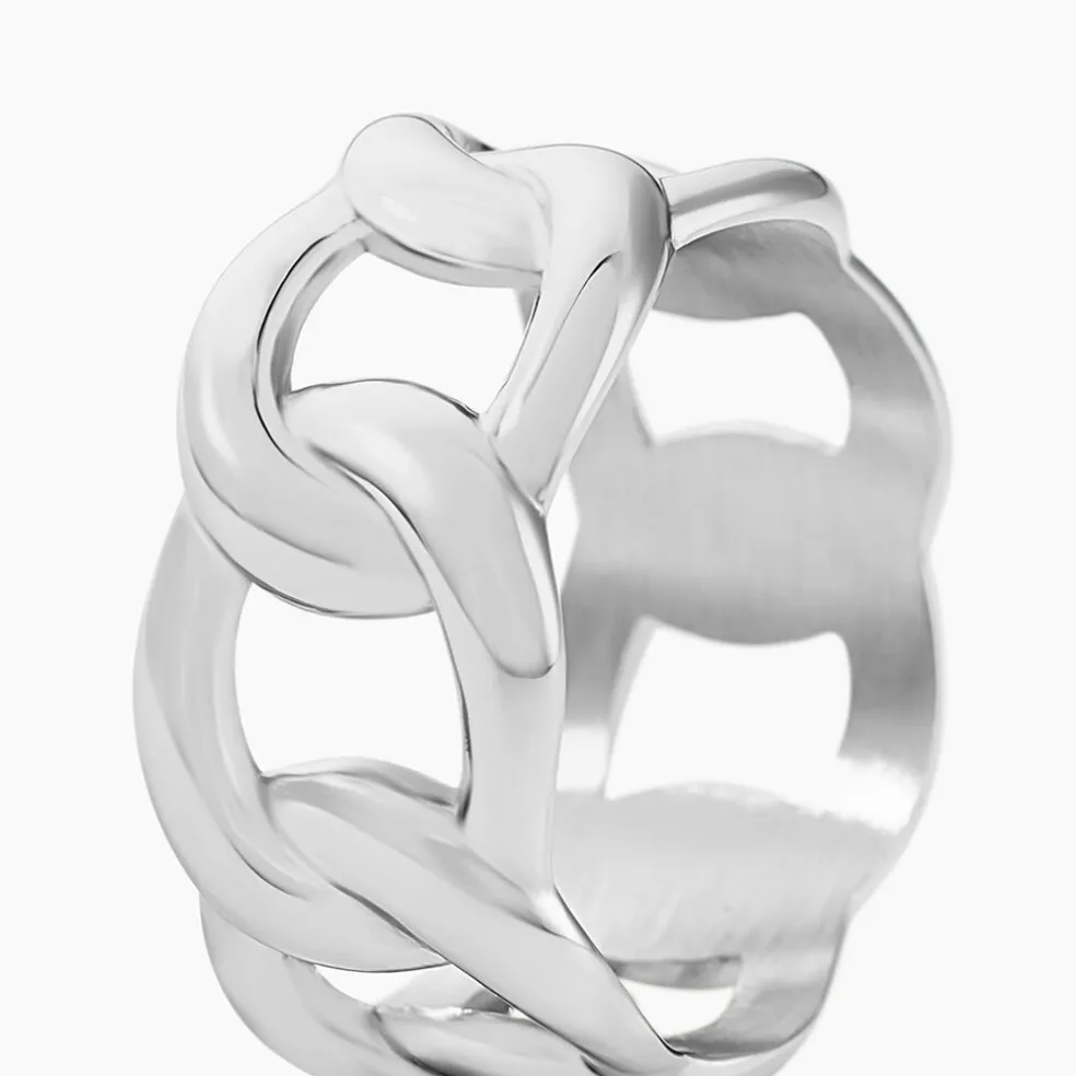 Bague Aissata Acier Blanc