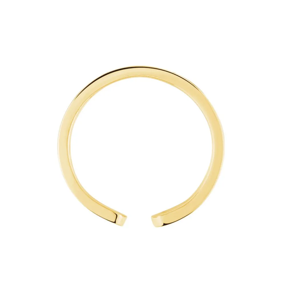 Bague Ajustable Abram Acier Doré