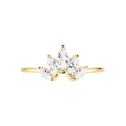 Bague Amazonia Plaqué Or Jaune Oxyde De Zirconium