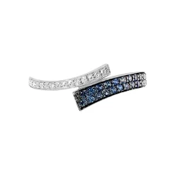 Bague Amelie Or Blanc Saphir Et Diamant