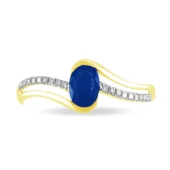 Bague Anja Or Jaune Saphir Et Diamant