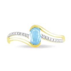 Bague Anja Or Jaune Topaze Et Diamant