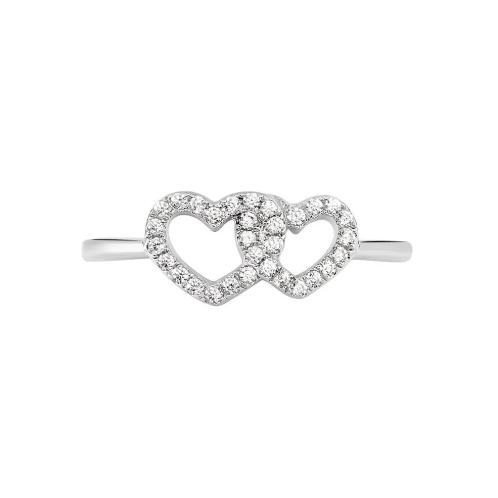 Bague Anne-ael Argent Blanc Oxyde De Zirconium