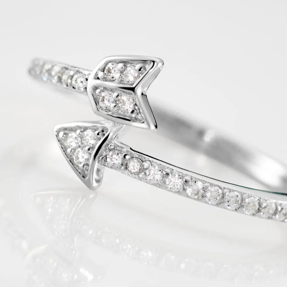 Bague Argent Blanc Caolan Oxydes De Zirconium