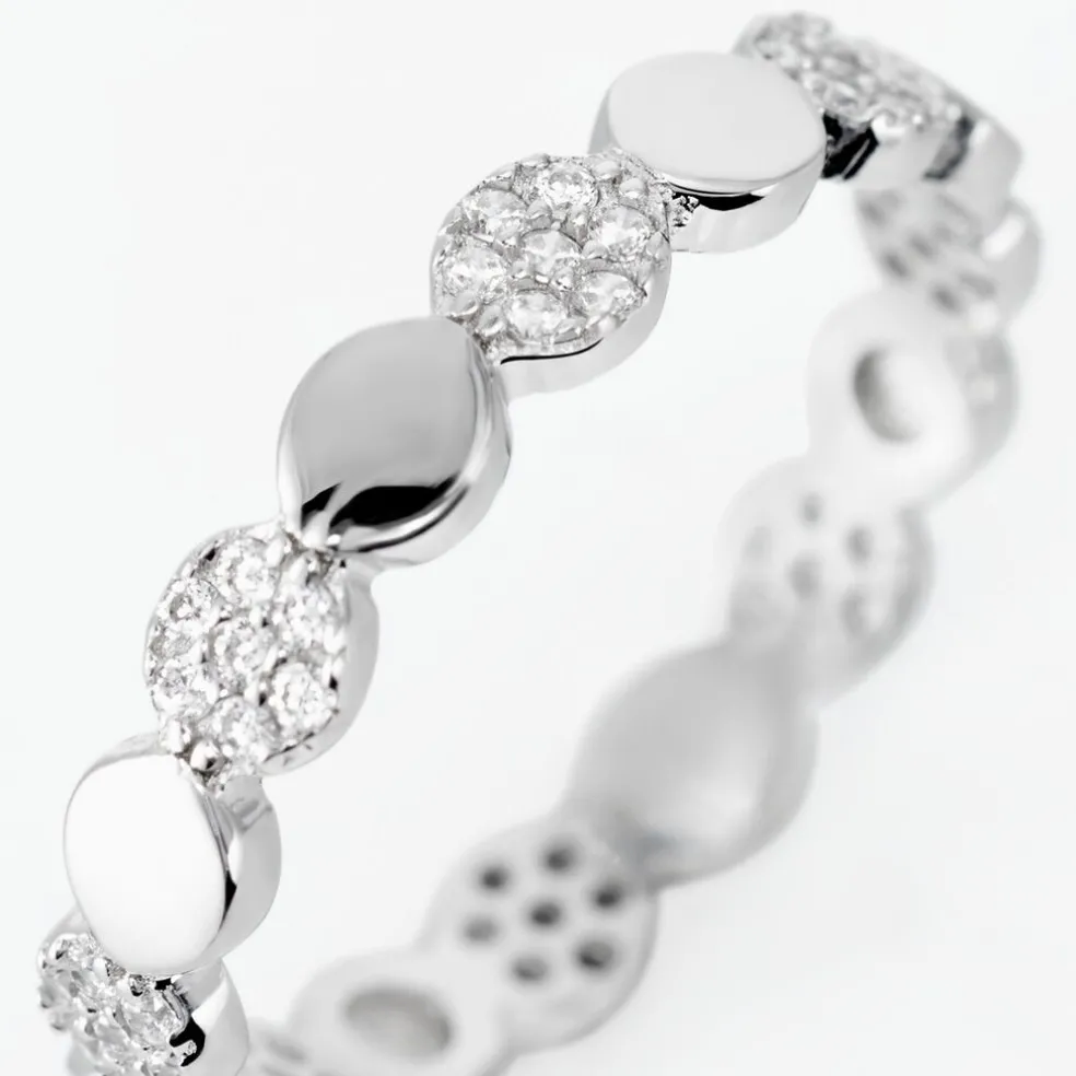 Bague Argent Blanc Capricia Oxydes De Zirconium