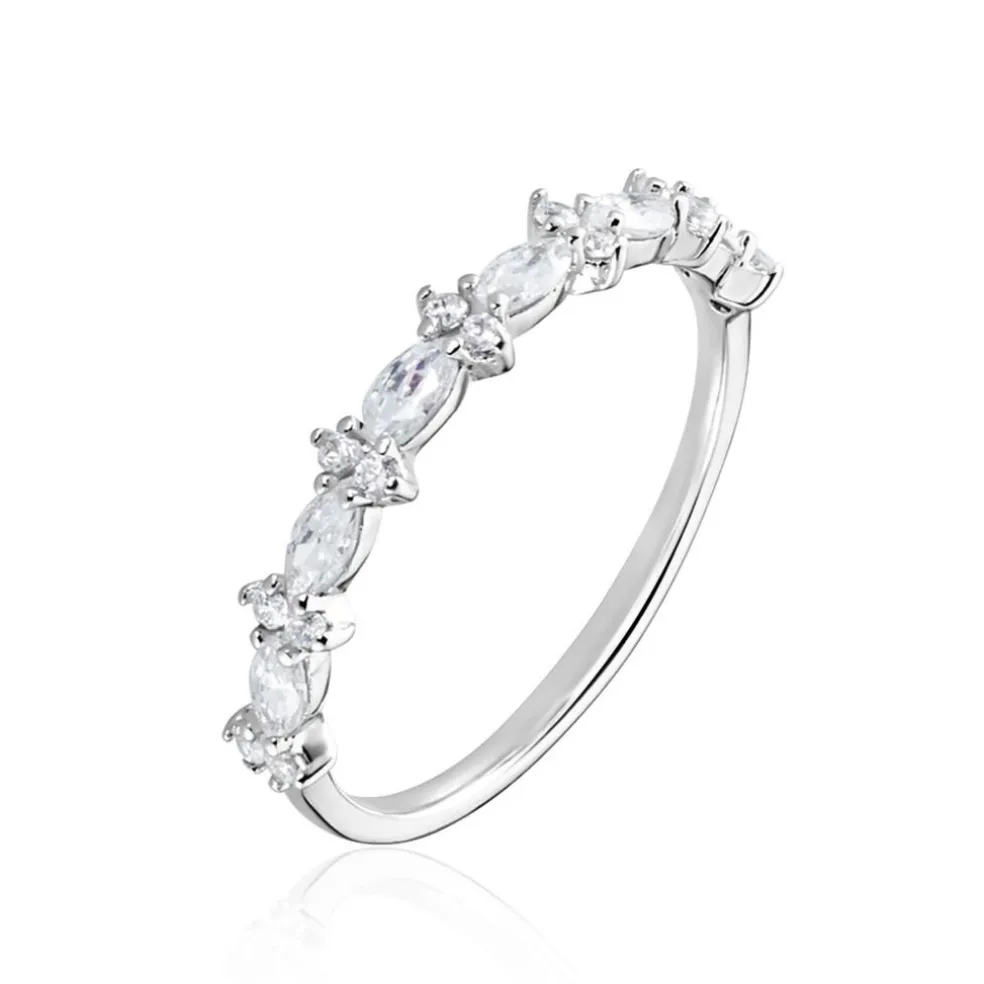 Bague Argent Blanc Coby Oxydes De Zirconium