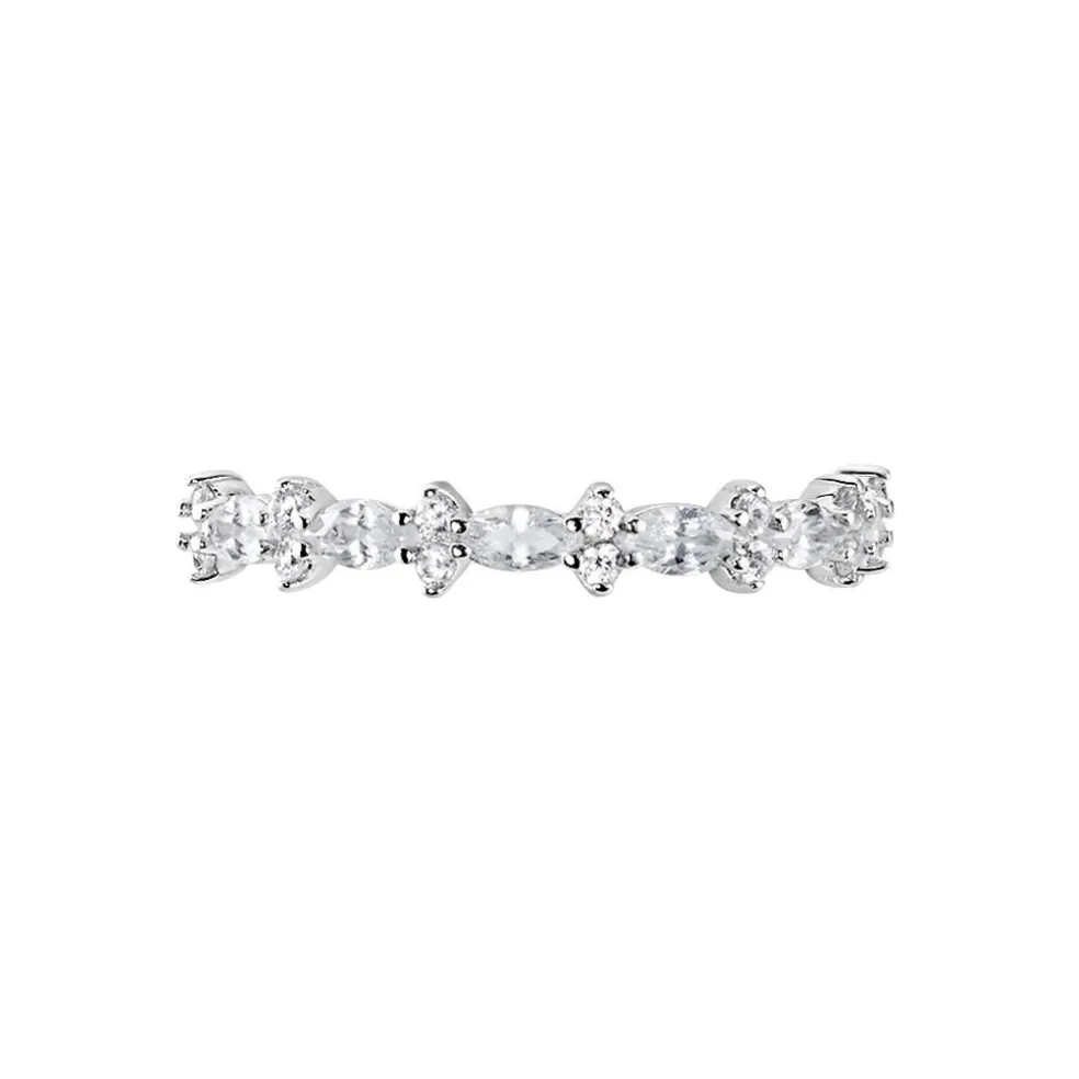 Bague Argent Blanc Coby Oxydes De Zirconium