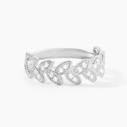 Bague Argent Blanc Cynome Oxydes De Zirconium