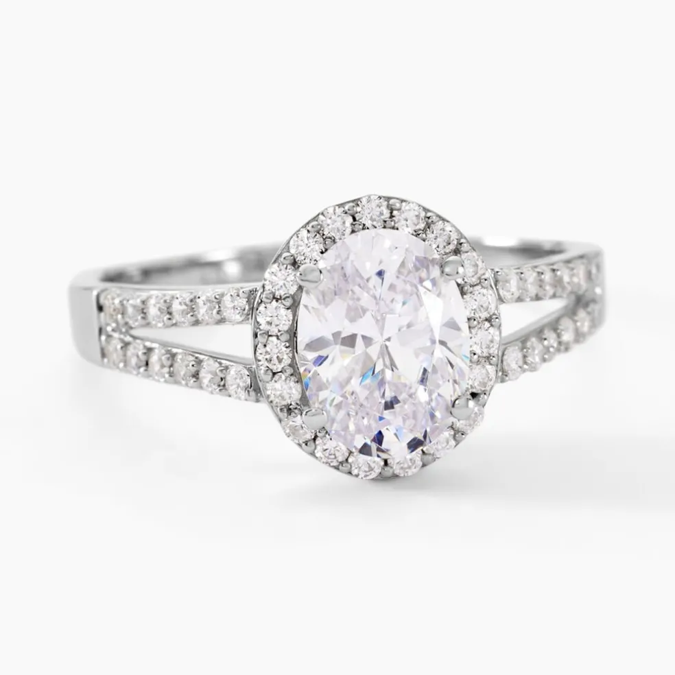 Bague Arjun Or Blanc Oxyde De Zirconium
