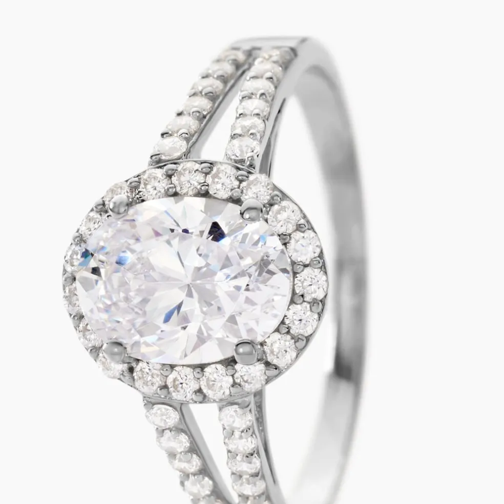 Bague Arjun Or Blanc Oxyde De Zirconium