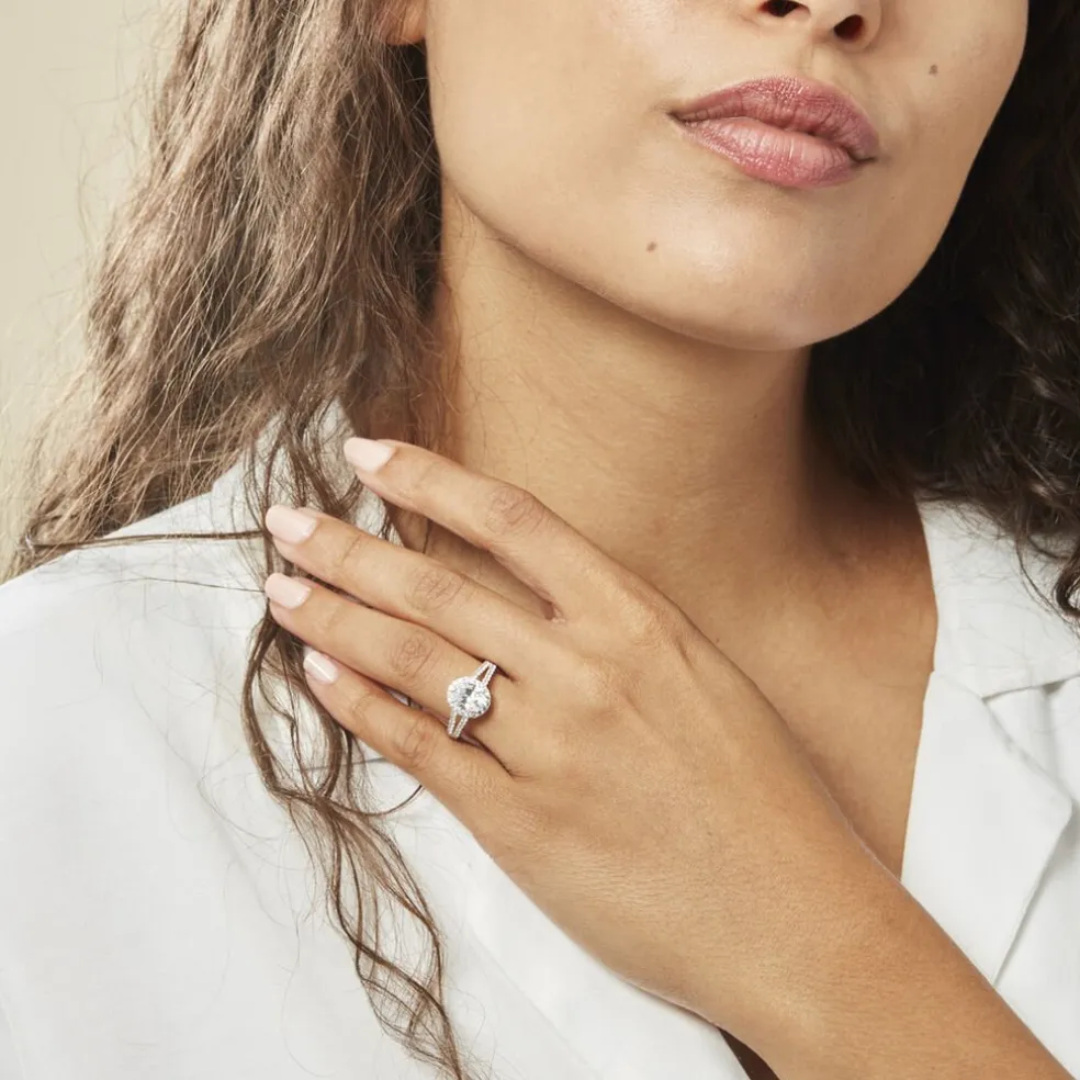 Bague Arjun Or Blanc Oxyde De Zirconium