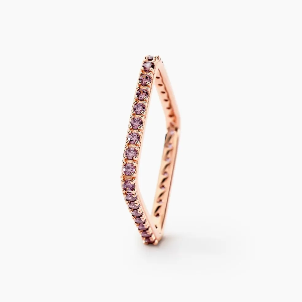 Bague Aselya Argent Rose Oxyde De Zirconium