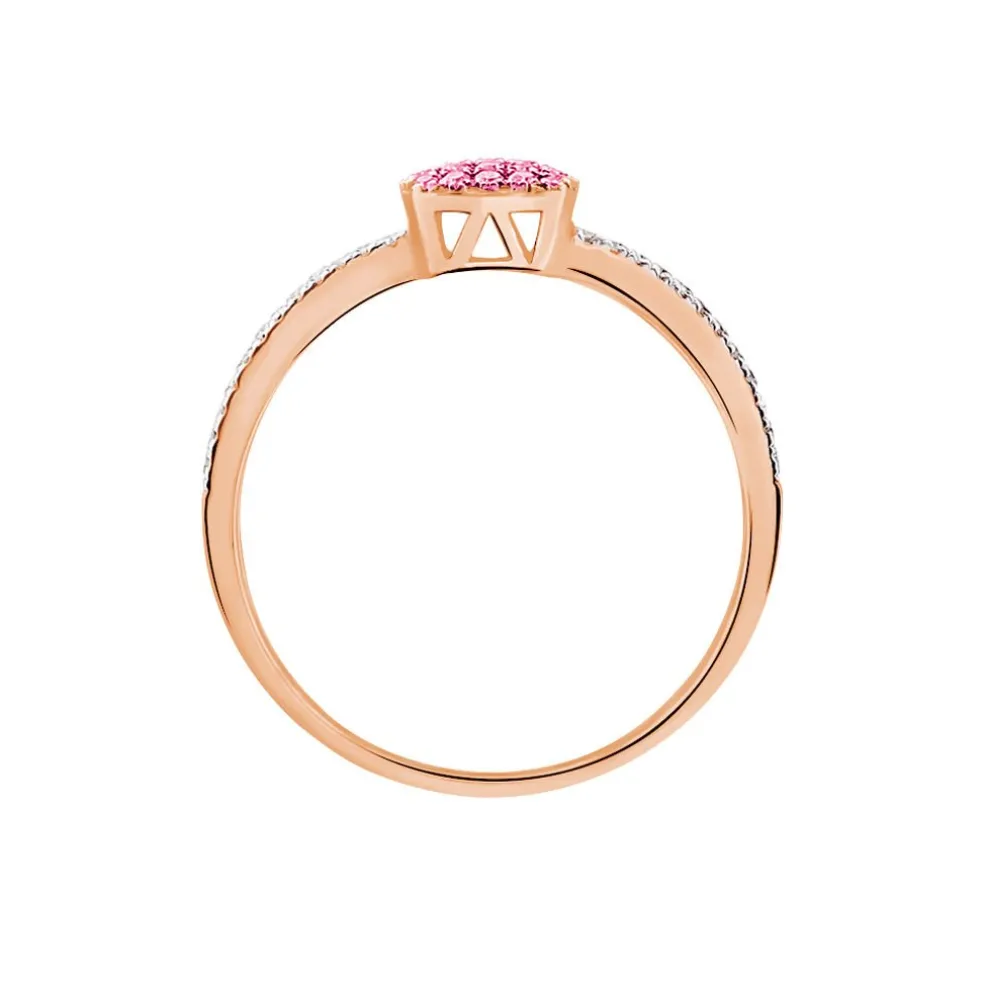 Bague Aude Or Rose Saphir Et Diamant