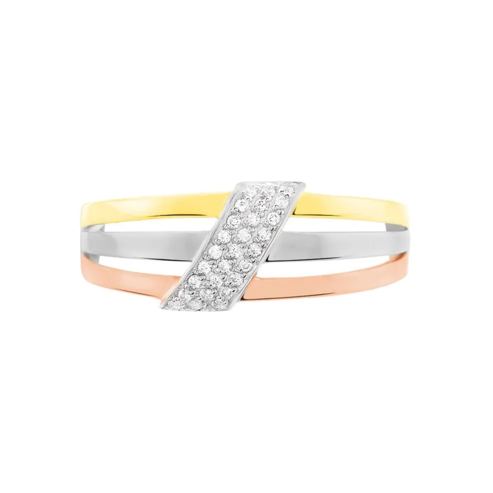 Bague Aurelianne Or Tricolore Diamant